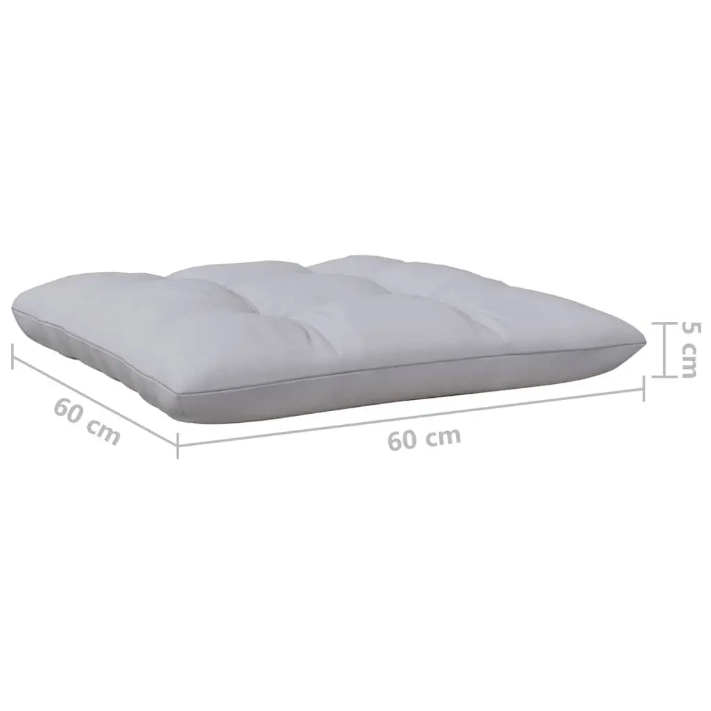 2-Seater Outdoor Garden Sofa with Grey Cushions Solid Wood Pine Patio Lounge