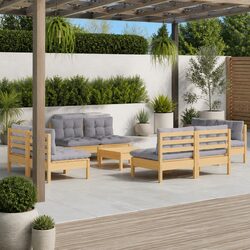 9 Piece Garden Lounge Set – Stylish and Modular