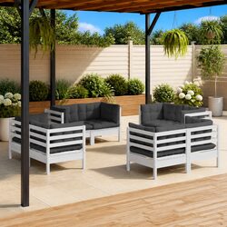 Compact and Stylish 8 Piece Garden Lounge Set
