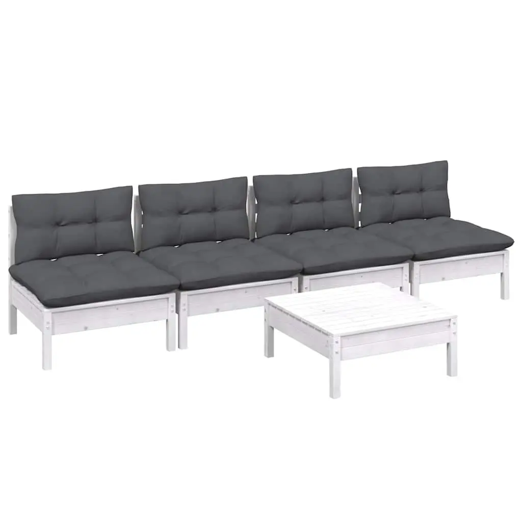 5 Piece Outdoor Lounge Set in Durable Pinewood