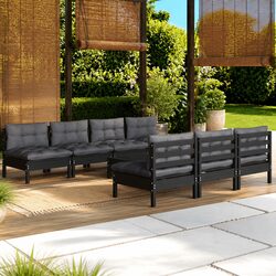 Concise 8 Piece Outdoor Lounge Set with Modular Design