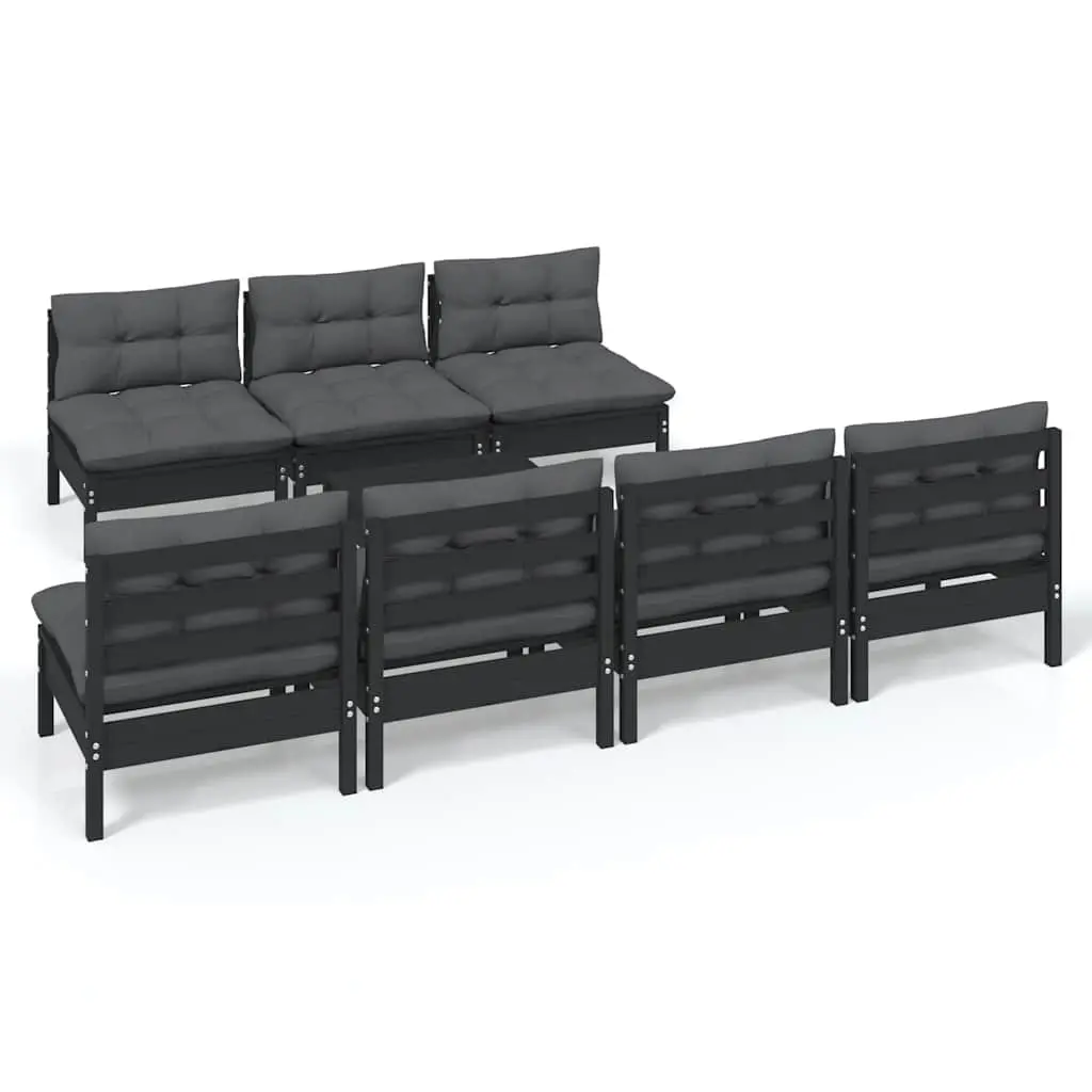 Garden Lounge Set 8 Piece Outdoor Patio Furniture with Cushions Modular