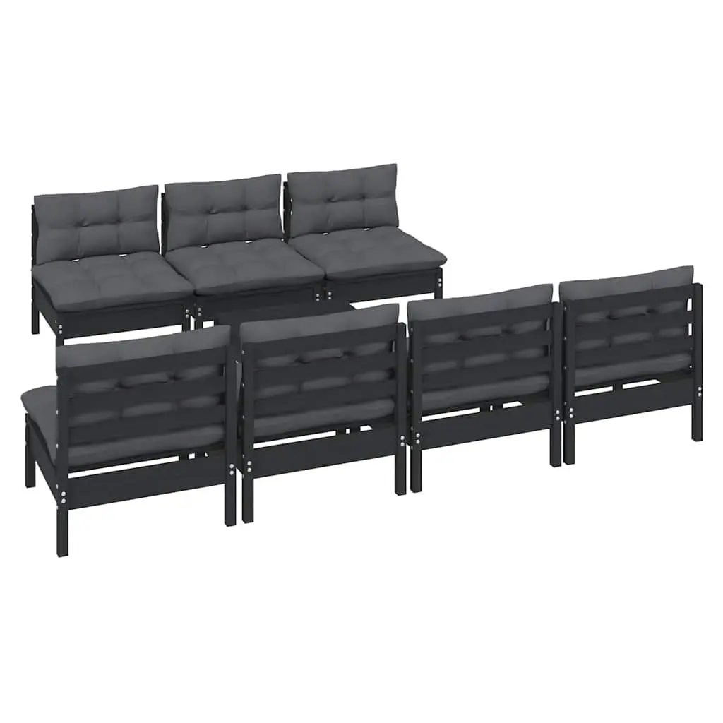 Garden Lounge Set 8 Piece Outdoor Patio Furniture with Cushions Modular