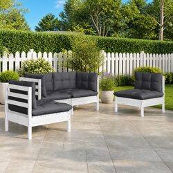 Compact 4 Piece Garden Lounge Set for Outdoor Comfort