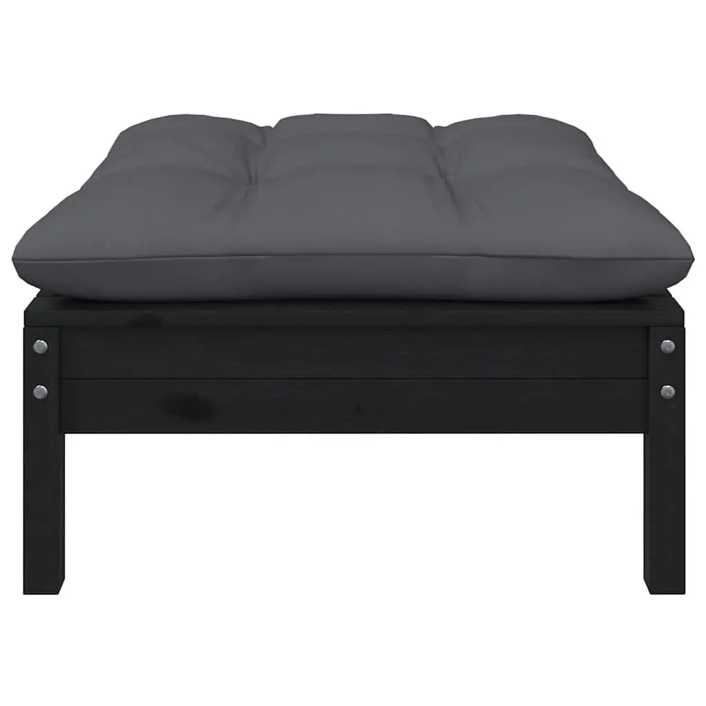 Black Garden Lounge Set, 5 Pieces
