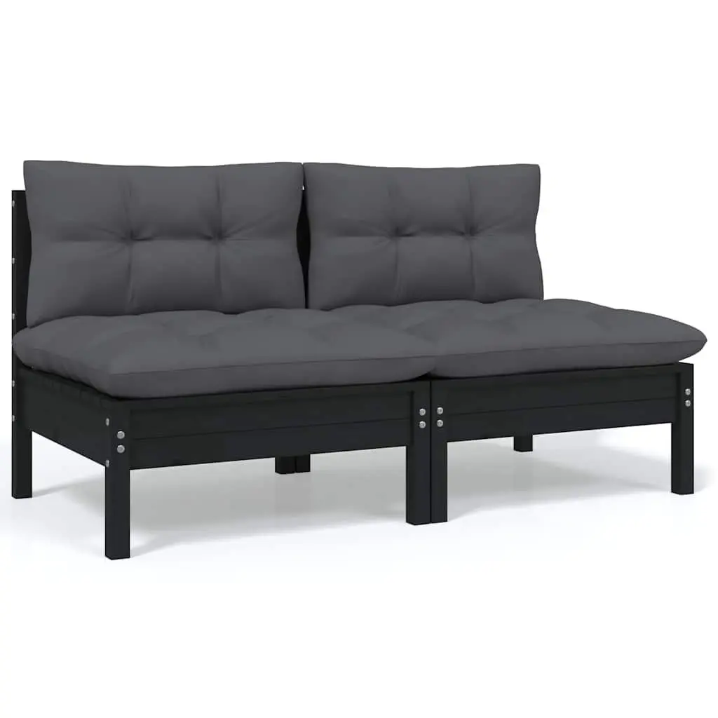 Black Garden Lounge Set, 5 Pieces