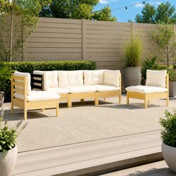 Efficient Outdoor Lounge Set with 5 Modular Pieces