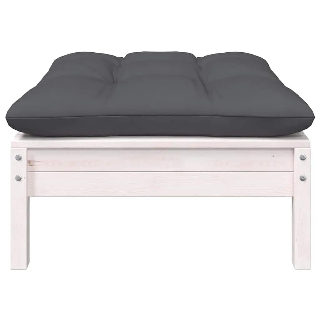7 Piece Garden Lounge Set with Cushions Outdoor Patio Furniture White