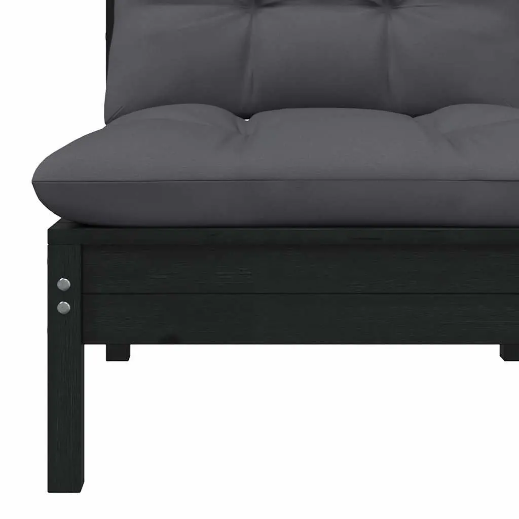Garden Lounge Set 7 Piece Modular Outdoor Patio Furniture with Cushions Pinewood