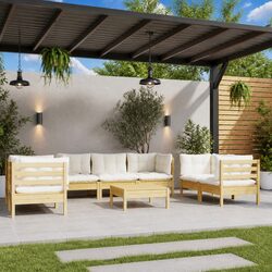 8 Piece Modular Garden Lounge Set for Relaxing Outdoors