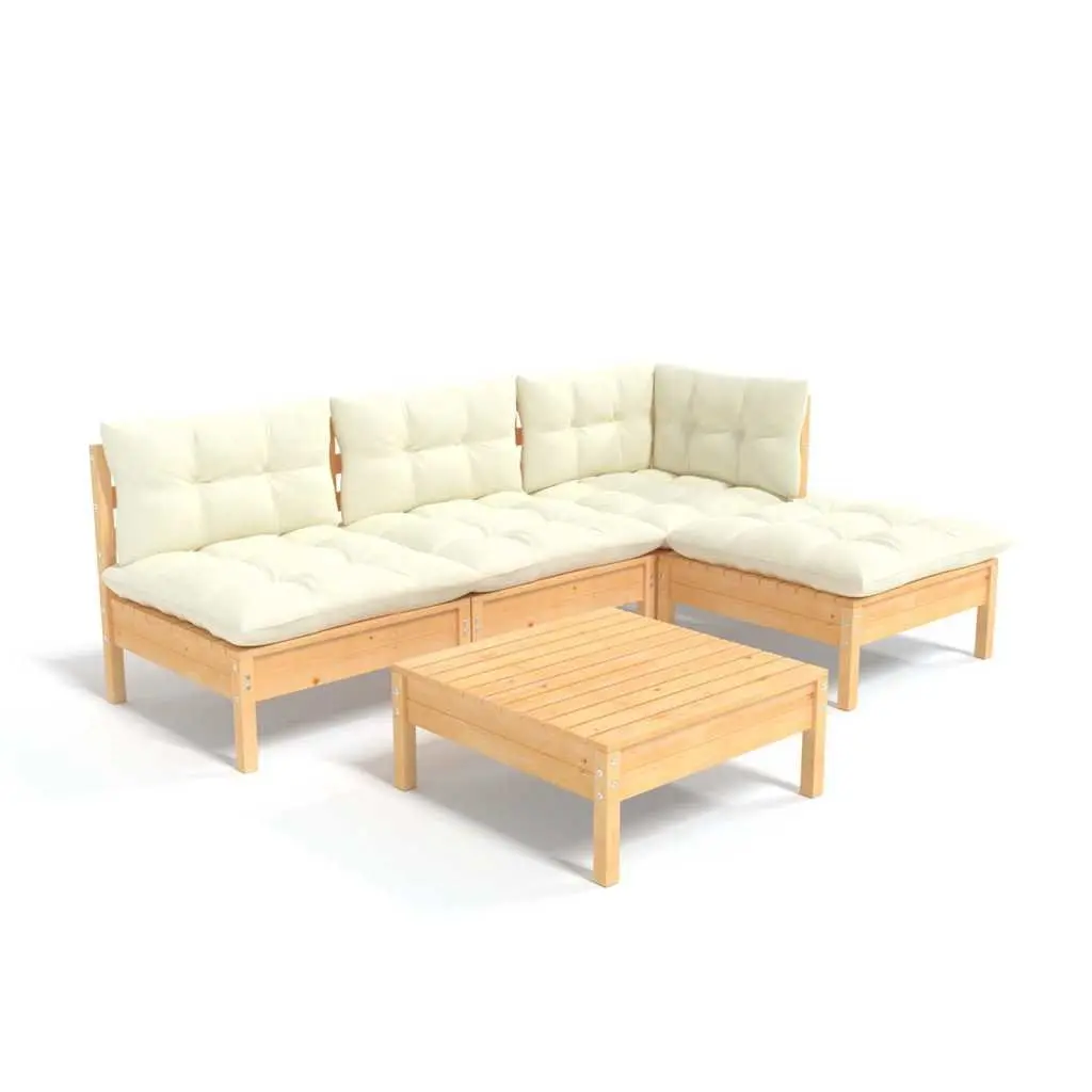 Garden Lounge Set 5 Piece Outdoor Patio Furniture with Cushions Modular