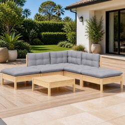 Compact and Stylish Garden Lounge Set with Modular Design