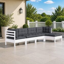 Compact 5-Piece Lounge Set for Outdoor Spaces