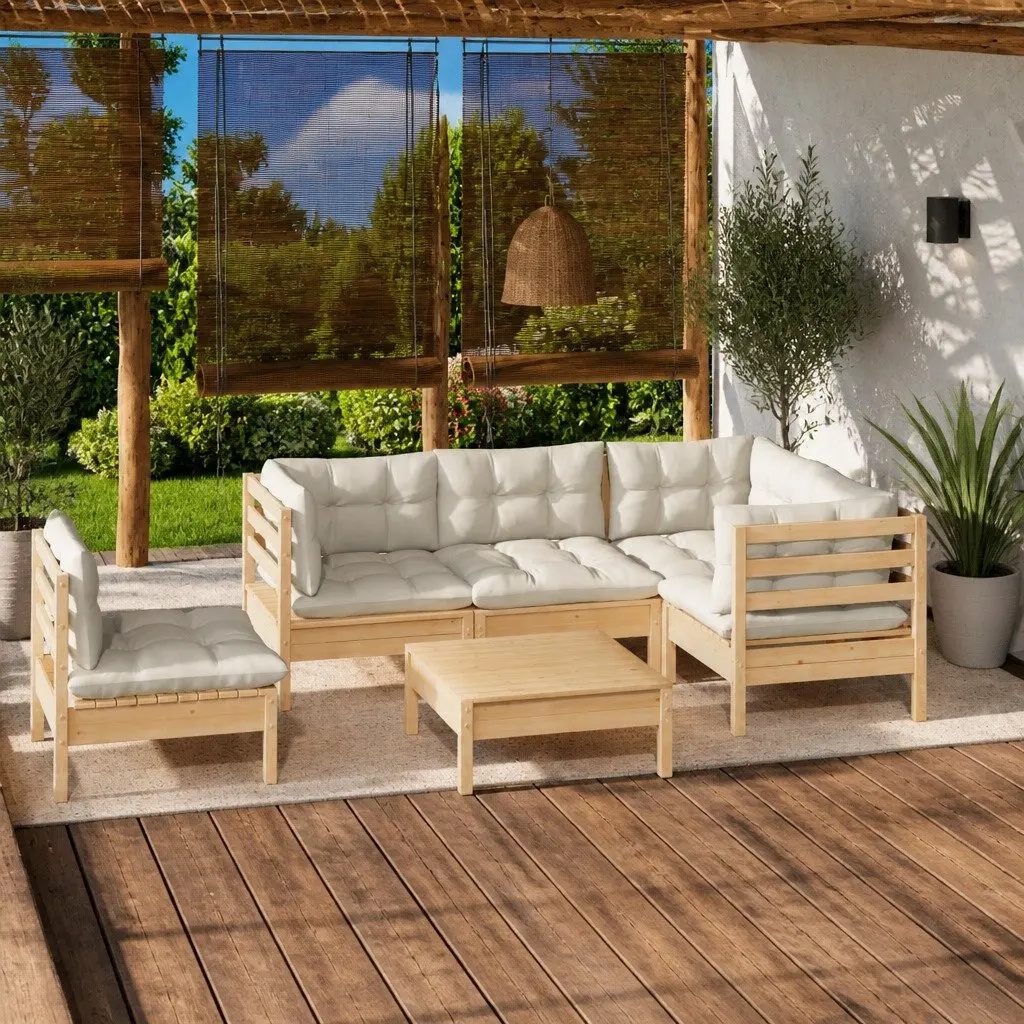 Garden Lounge Set with Solid Pinewood Construction