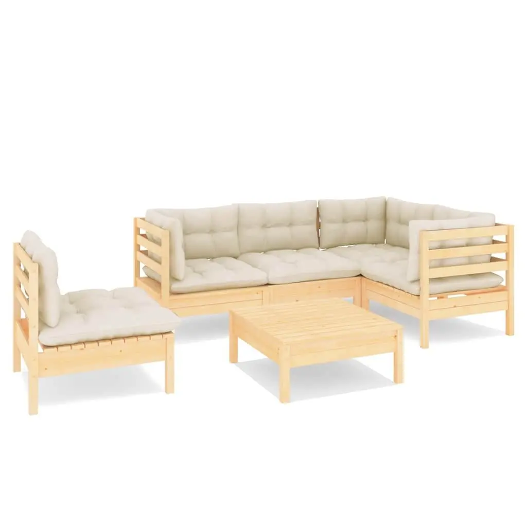 Garden Lounge Set with Solid Pinewood Construction