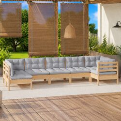 Friendly 7 Piece Outdoor Lounge Set with Comfortable Cushions