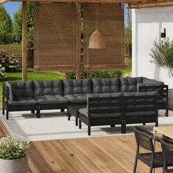 Compact and Durable 9-Piece Garden Lounge Set