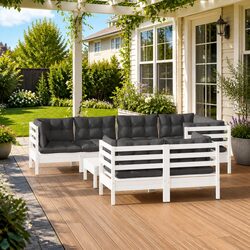 Compact and Cozy: 8-Piece Garden Lounge Set