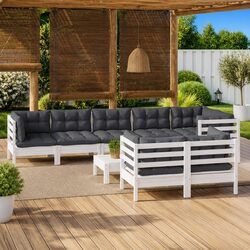 Compact and Stylish 9 Piece Garden Lounge Set for Outdoors