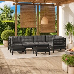 7 Piece Modular Outdoor Lounge Set with Cushions
