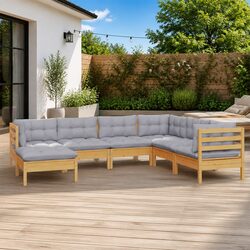 Compact 7 Piece Outdoor Lounge Set with Great Features