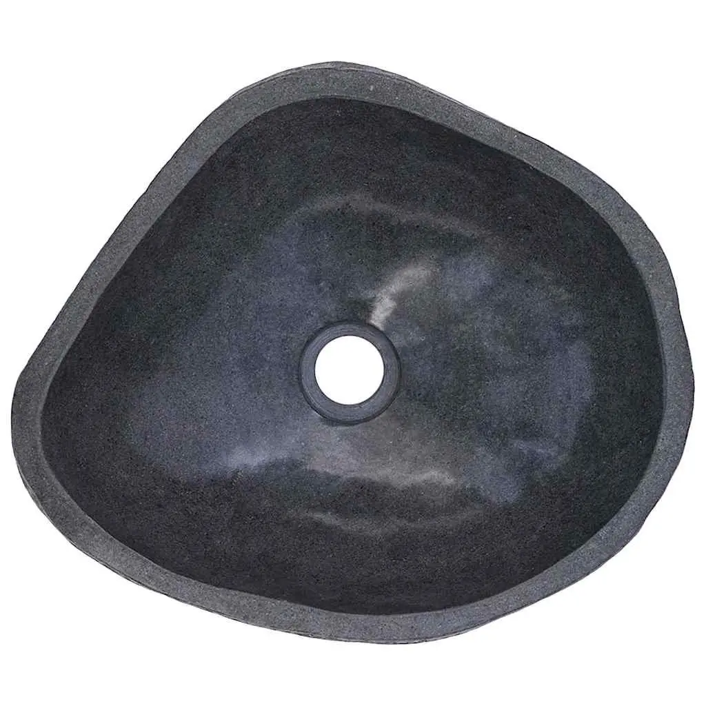 Bathroom Vanity Cabinet Dual Basin River Stone Sinks Solid Teak Wood Storage