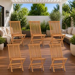 Folding Garden Chairs in Solid Teak Wood
