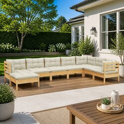 Compact and Stylish 8 Piece Garden Lounge Set