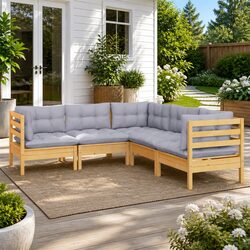 5 Piece Garden Lounge Set: Compact and Functional