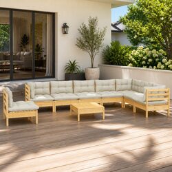 Concise 9 Piece Modular Garden Lounge Set Overview