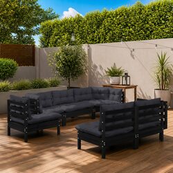 Compact and Stylish 9 Piece Garden Lounge Set