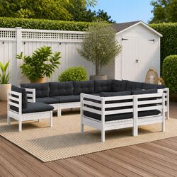 Compact and Versatile 9 Piece Garden Lounge Set