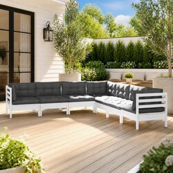 Compact and Durable 7 Piece Garden Lounge Set