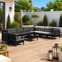 Compact and Stylish 11 Piece Garden Lounge Set