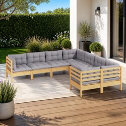 Compact and Comfortable 8 Piece Garden Lounge Set