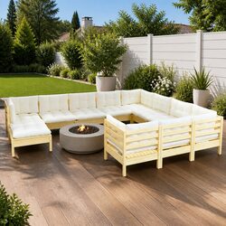 Compact 11-Piece Lounge Set for Your Outdoor Retreat
