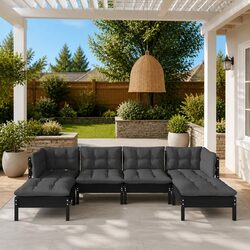 Compact 6-Piece Garden Lounge Set for Your Patio