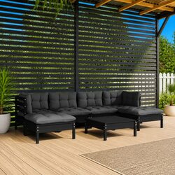 Compact and Versatile 7 Piece Lounge Set for Outdoors