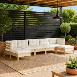 Concise 7-Piece Modular Garden Lounge Set