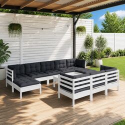 11 Piece Garden Lounge Set: Compact and Comfortable
