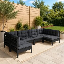 6-Piece Modular Garden Lounge Set for Relaxation