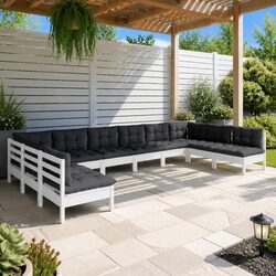 10 Piece Outdoor Lounge Set with Modular Design