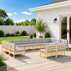 Compact 12 Piece Garden Lounge Set - Quality Design