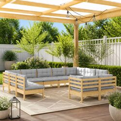 Compact 11 Piece Outdoor Lounge Set with Comfort Features