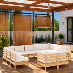Compact 11-Piece Lounge Set for Your Outdoor Relaxation