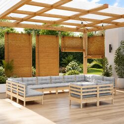 12-Piece Garden Lounge Set: Stylish and Compact