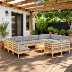 Compact and Stylish 13 Piece Garden Lounge Set