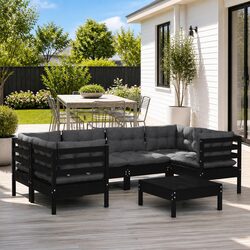 Compact 7 Piece Garden Lounge Set for Outdoor Enjoyment