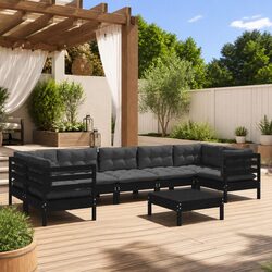 Efficient 8-Piece Garden Lounge Set with Cushions