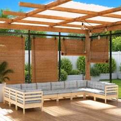 10 Piece Outdoor Furniture Set - Compact and Durable